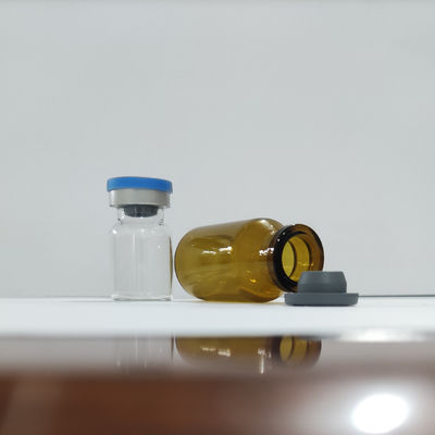 투명한 호박색 관 유리 약병 20ml 약용 유리병