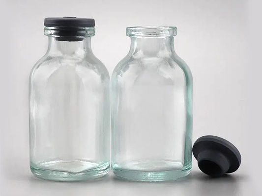 고무 막대기와 함께 USP II 타입 10ml 투명한 폼형 유리 병