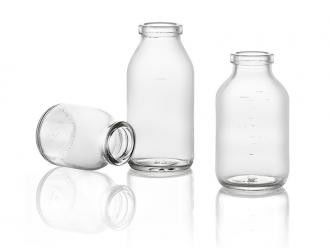 쉬운 오픈 엔드 밀폐형 50ml 선명한 투여 유리 병 32mm 목
